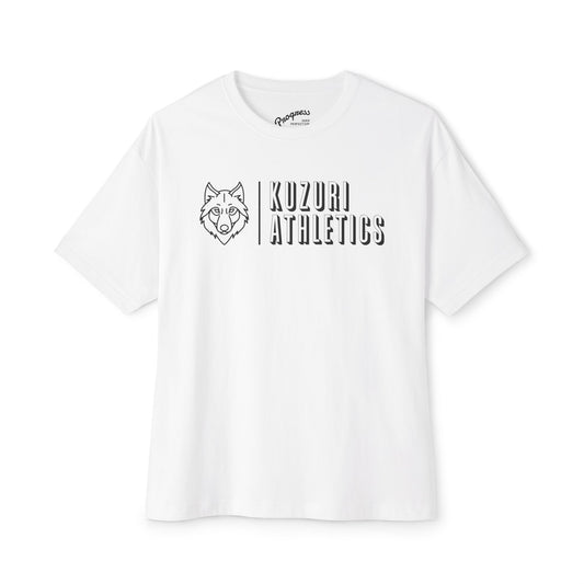 Kuzuri Athletics Unisex Oversized Boxy Tee - WHITE