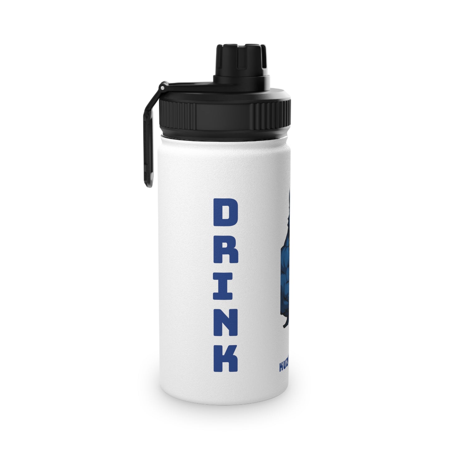 Kuzuri Dozen Stainless Steel Water Bottle — 'Stay Hydrated Squad' Sports Lid 12 oz