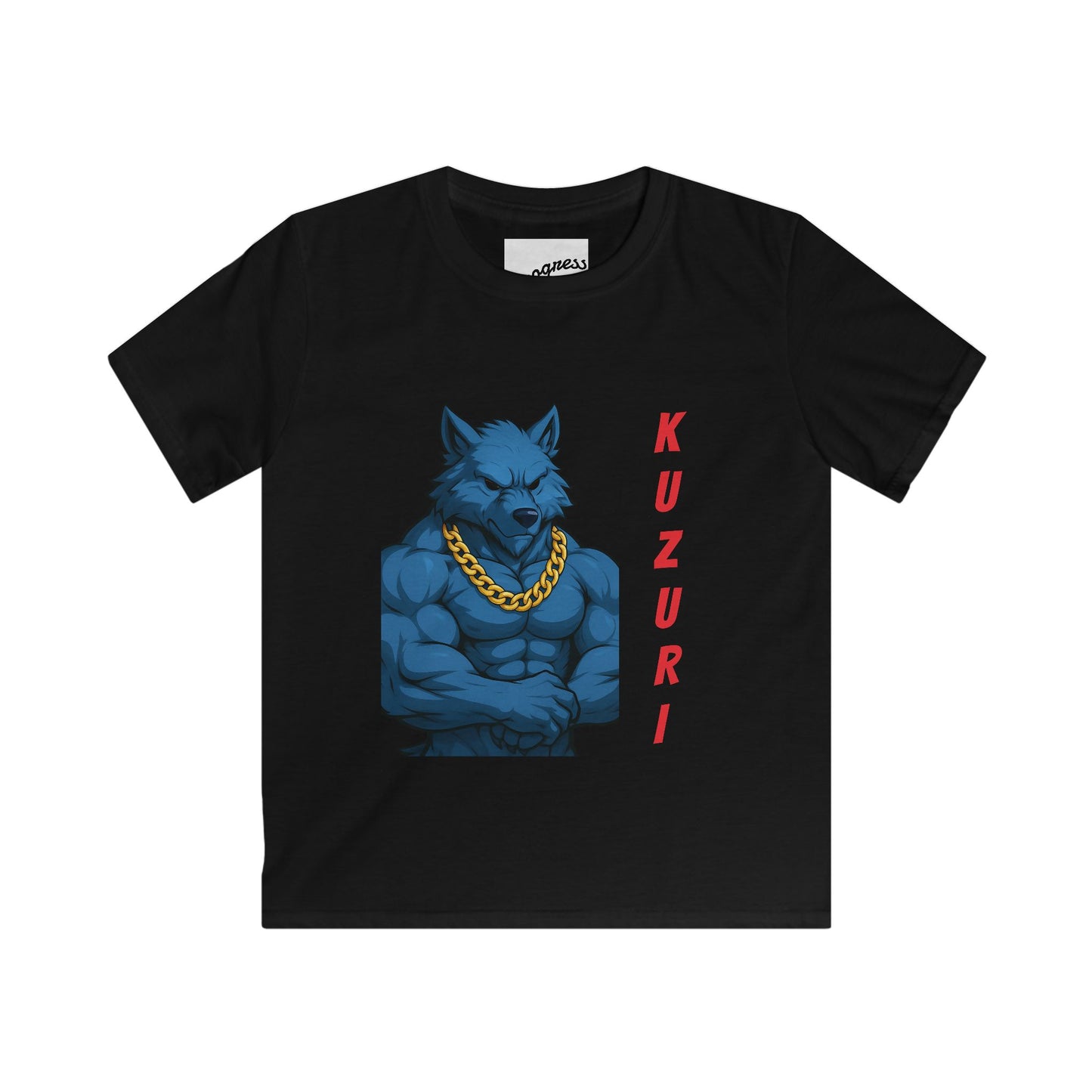 Kuzuri Kids Graphic Tee - Wolf Design Tee,